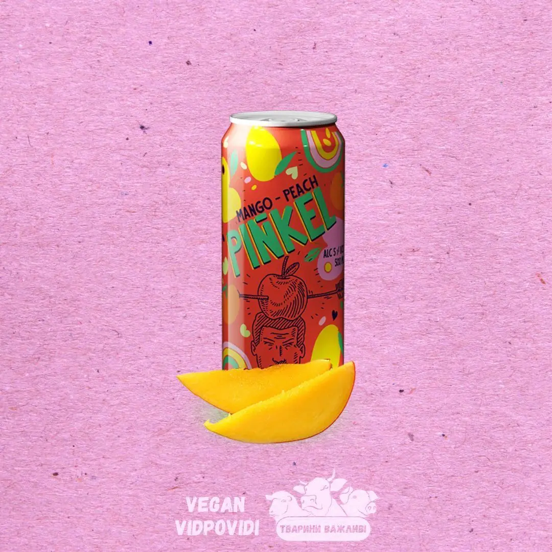 Напій зброджений Pinkel Mango-peach газований