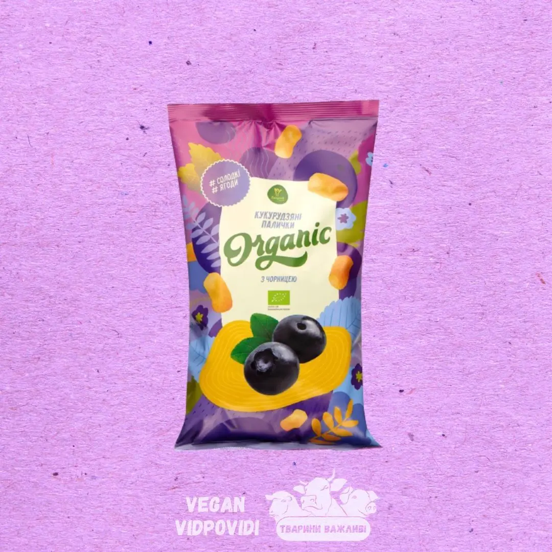 Кукурудзяні палички ЧОРНИЦЯ Organic Екород