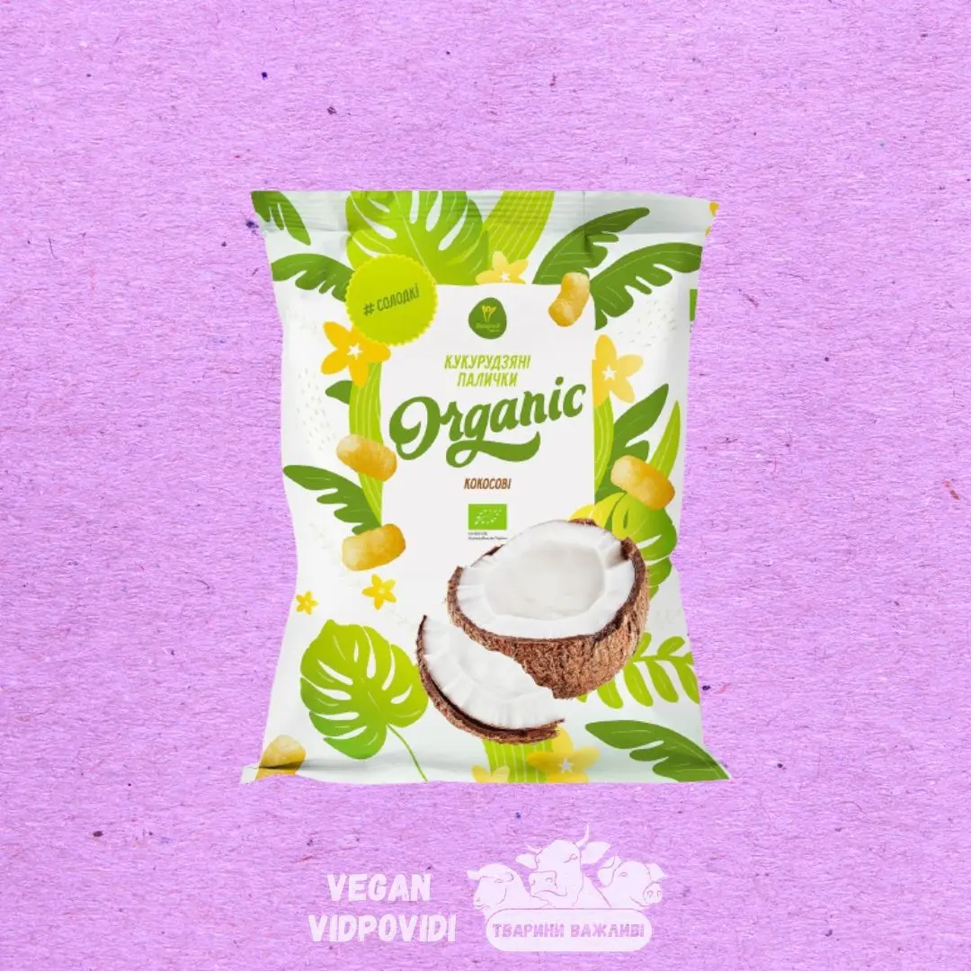 Кукурудзяні палички КОКОСОВІ Organic Екород