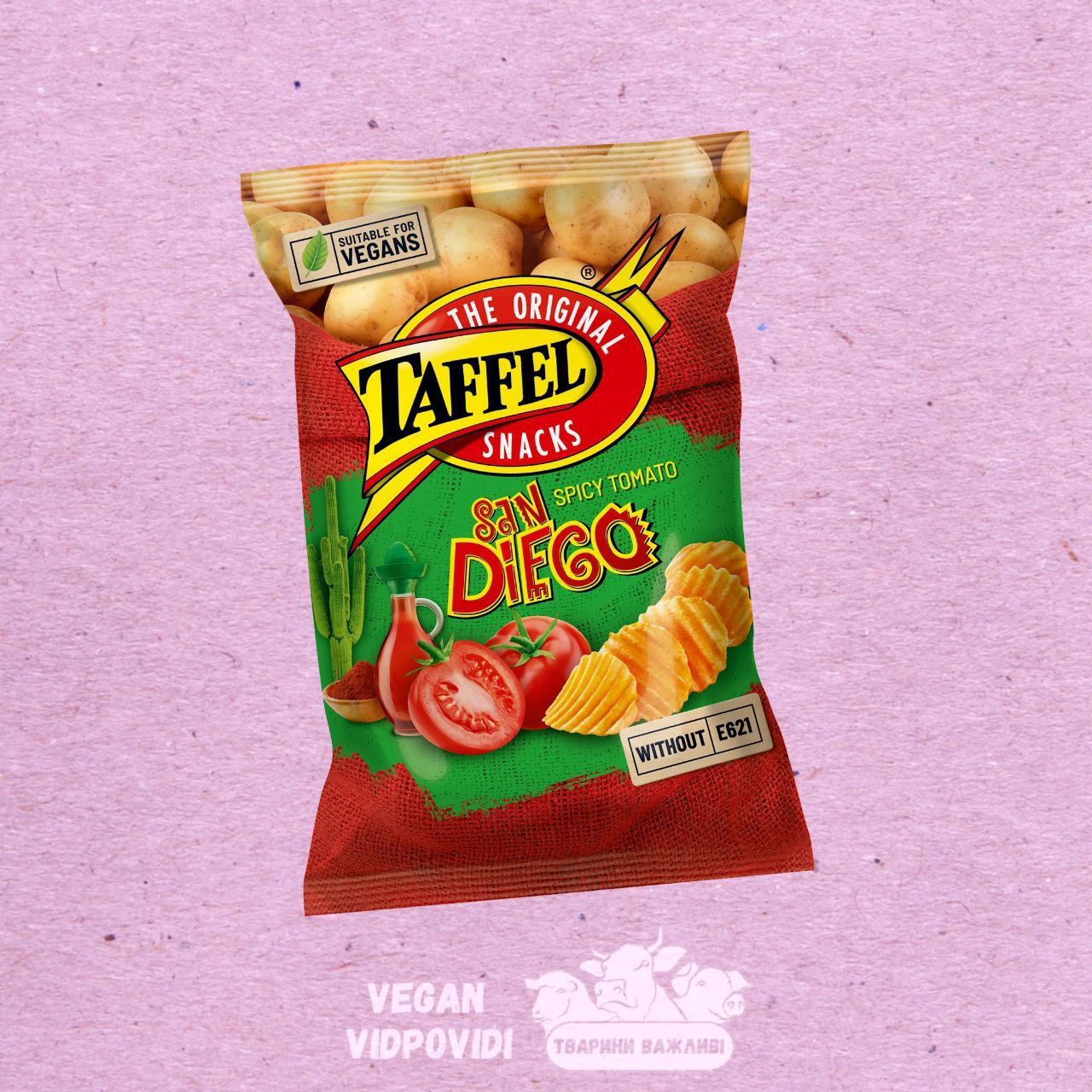 Чіпси Taffel Сан Дієго картопляні зі смаком томатів