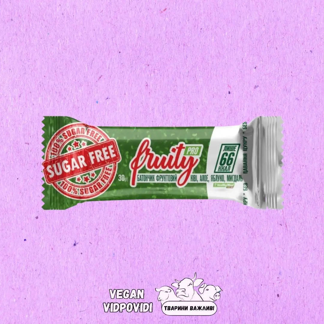 Батончик Fruity Pro Healthy Meal ківі, алое, яблуко і мигдаль