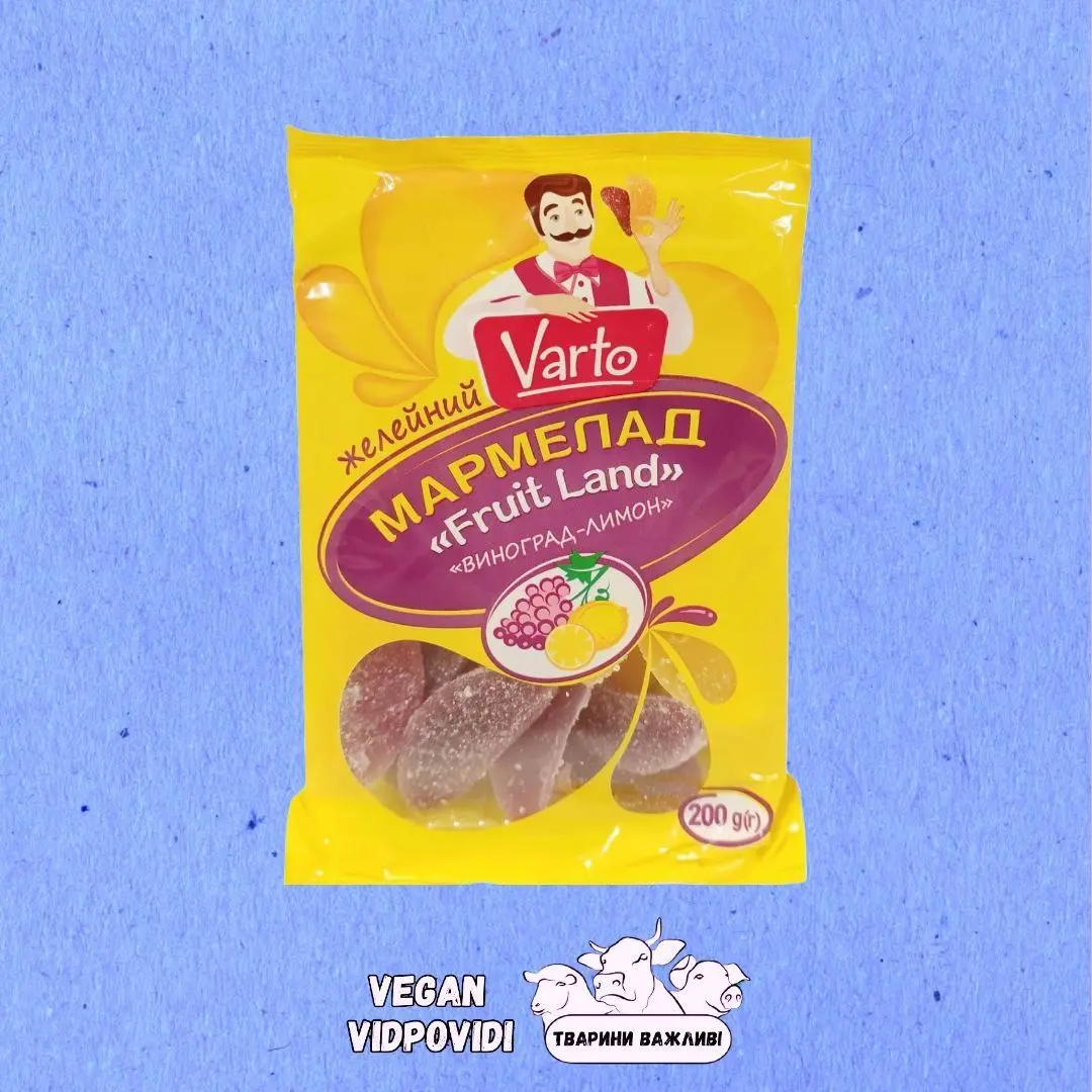 Мармелад Varto Fruit Land виноград-лимон