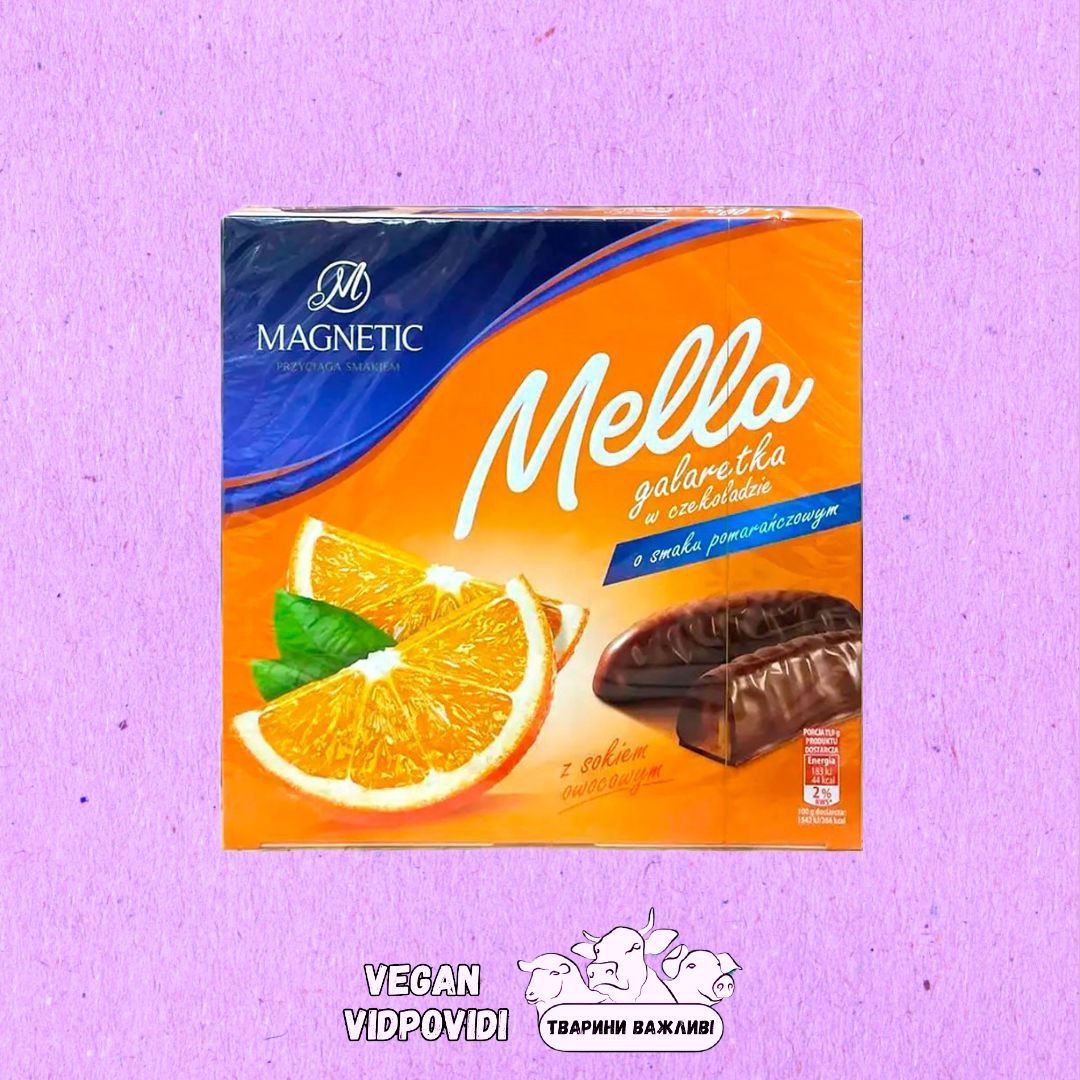 Цукерки желе Goplana Mella апельсиновий у шоколаді