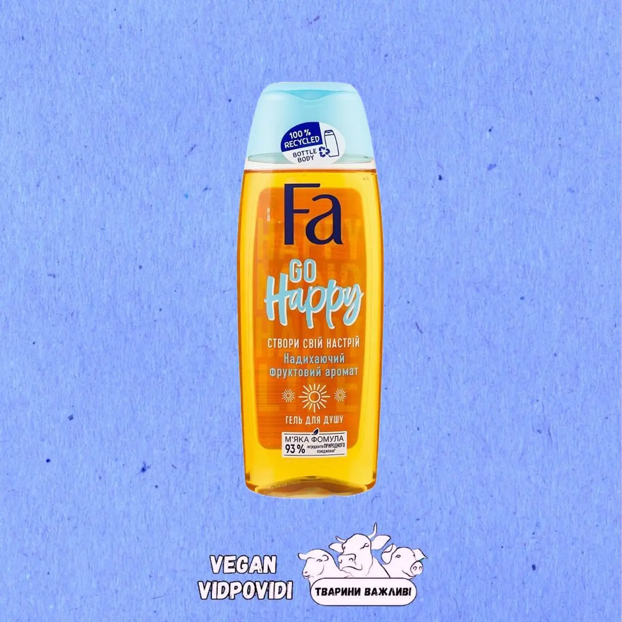 Гель для душу Fa Go Happy з фруктовим ароматом