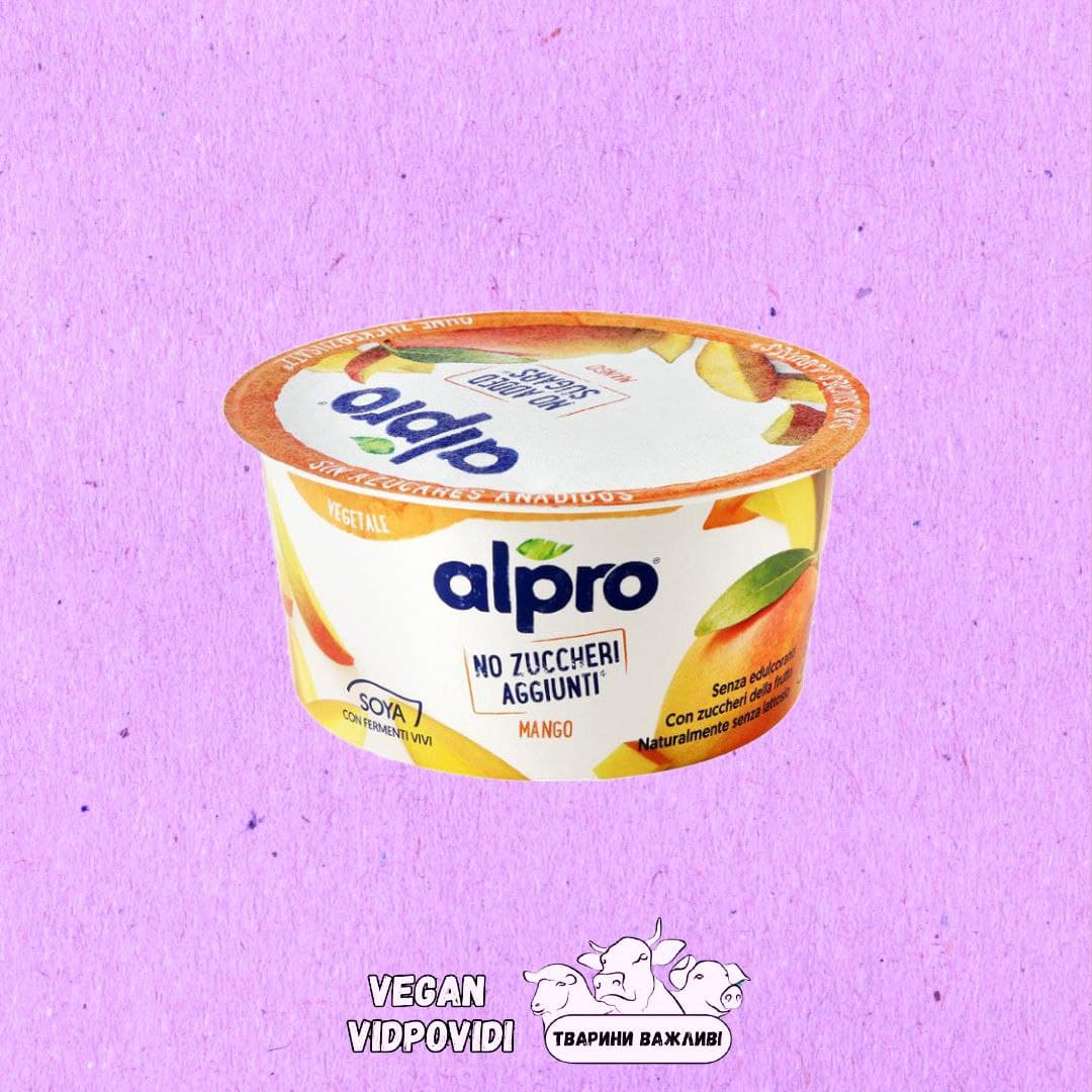 Йогурт без цукру Alpro Манго