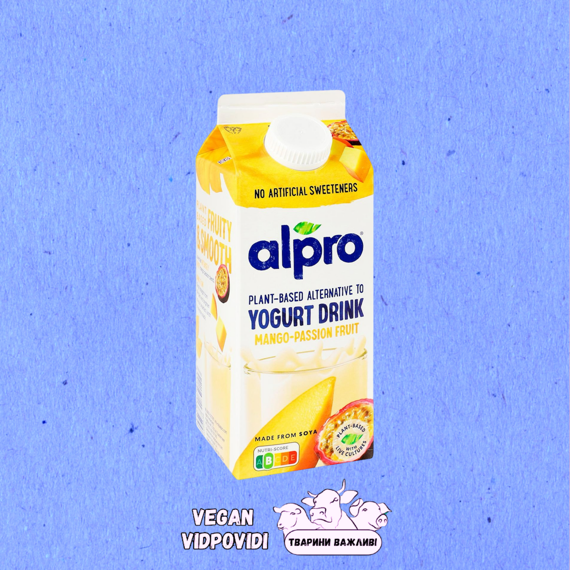 Питний соєвий йогурт Alpro Манго-маракуйя