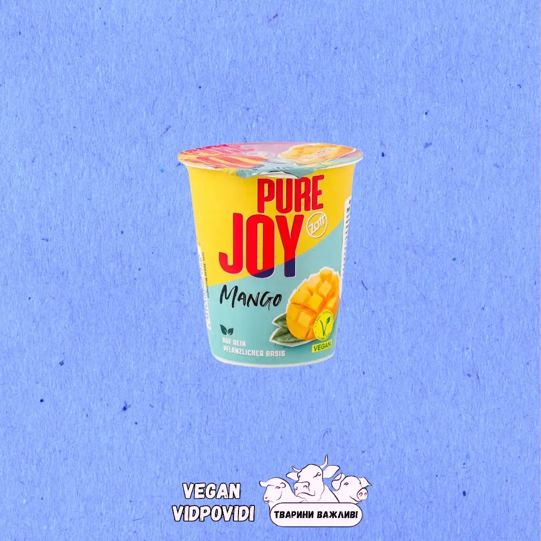 Йогурт Pure Joy кокосово-вівсяний зі смаком манго