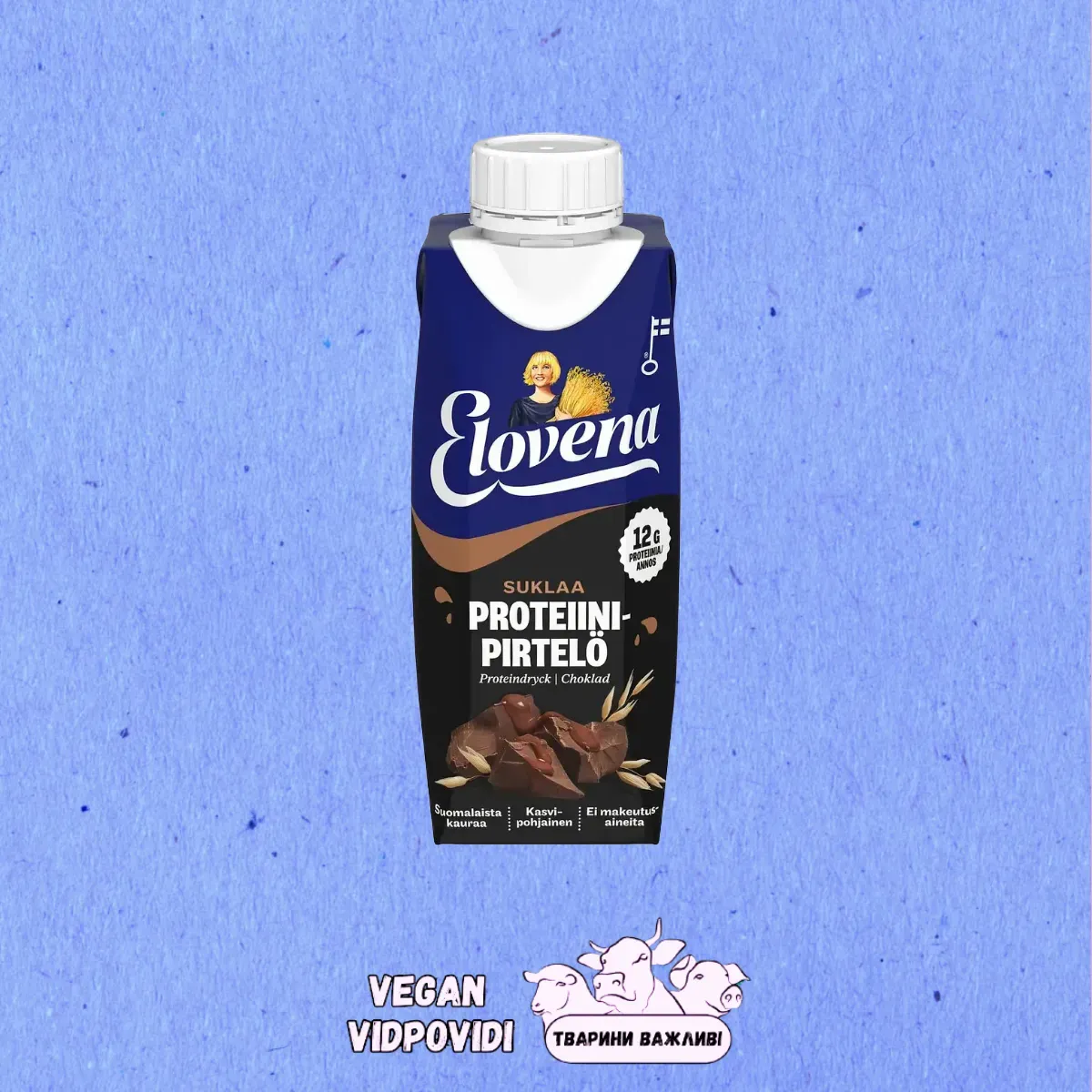 Вівсяний напій Elovena з шоколадом та протеїном