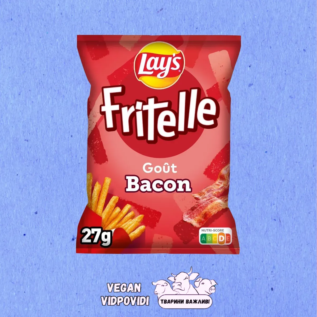 Картопляна соломка Lays Fritelle Бекон