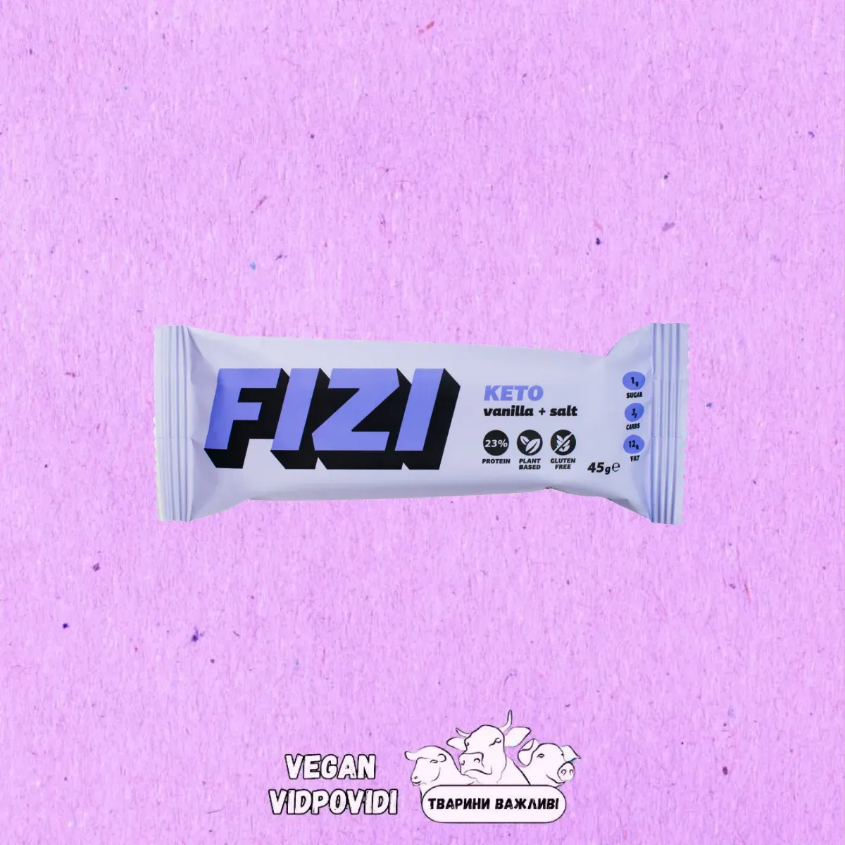 Батончик Fizi keto Vanilla + Salt