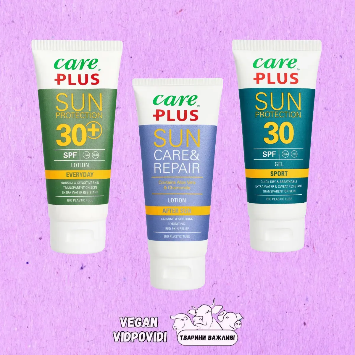 Сонцезахисні засоби Care Plus SPF