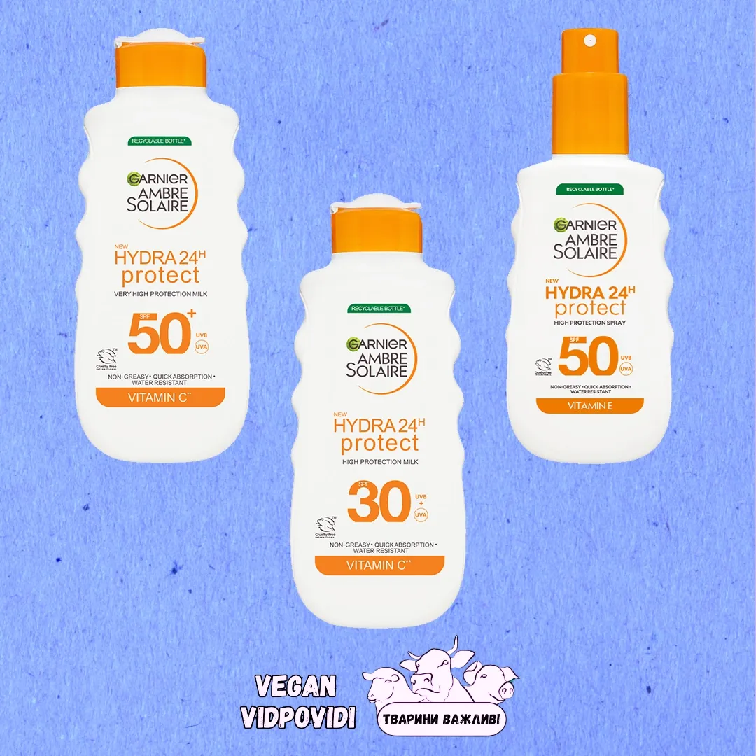 Сонцезахисні засоби Garnier Ambre Solaire Hydra 24H Protect