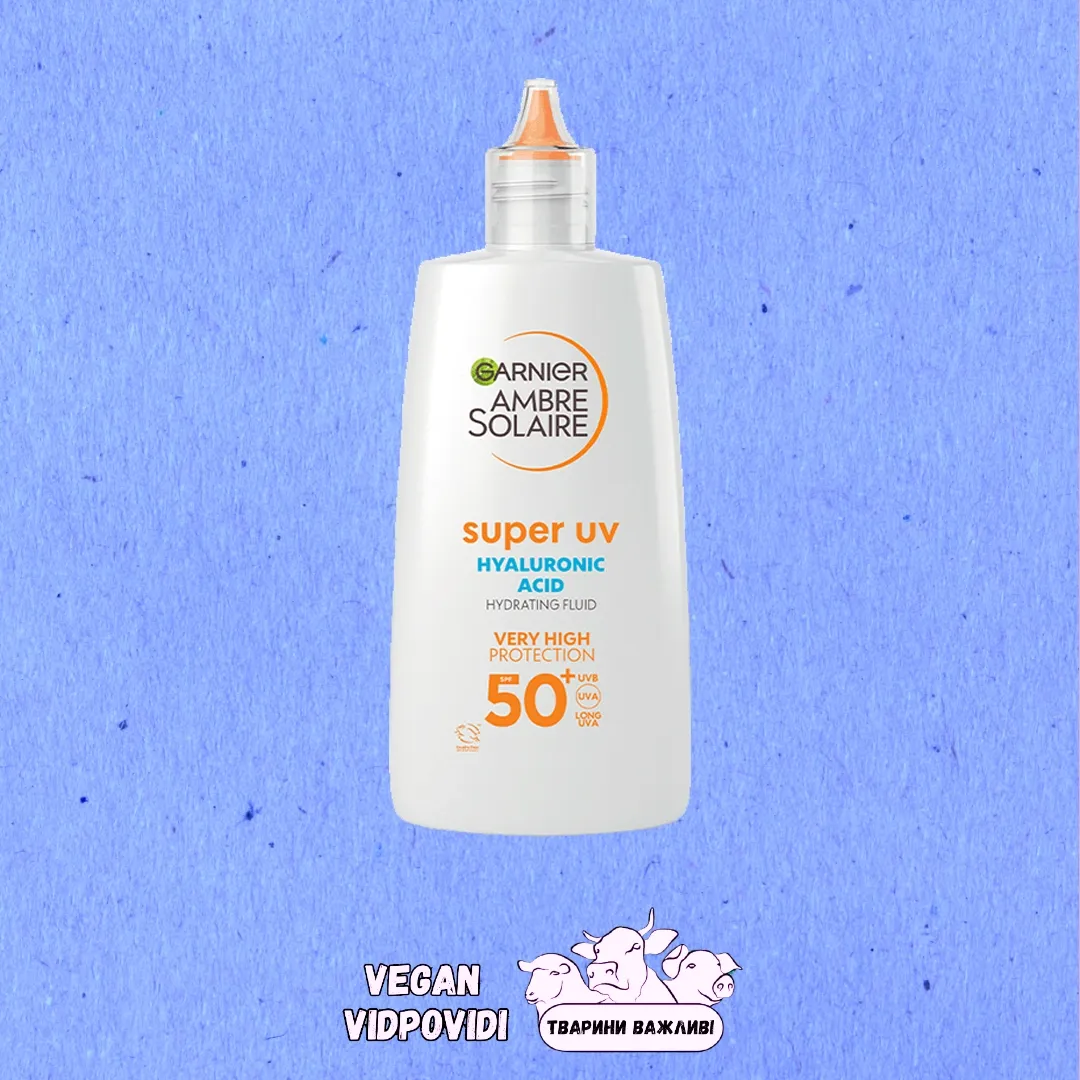 Сонцезахисний зволожувальний флюїд для шкіри обличчя Garnier Ambre Solaire Super UV