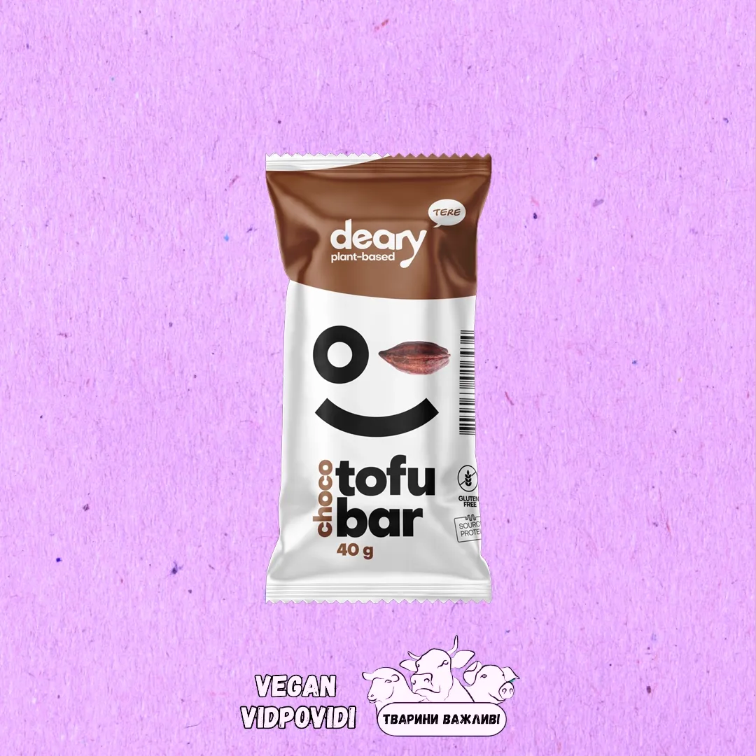 Батончик глазурований з тофу Deary Шоколад 40г