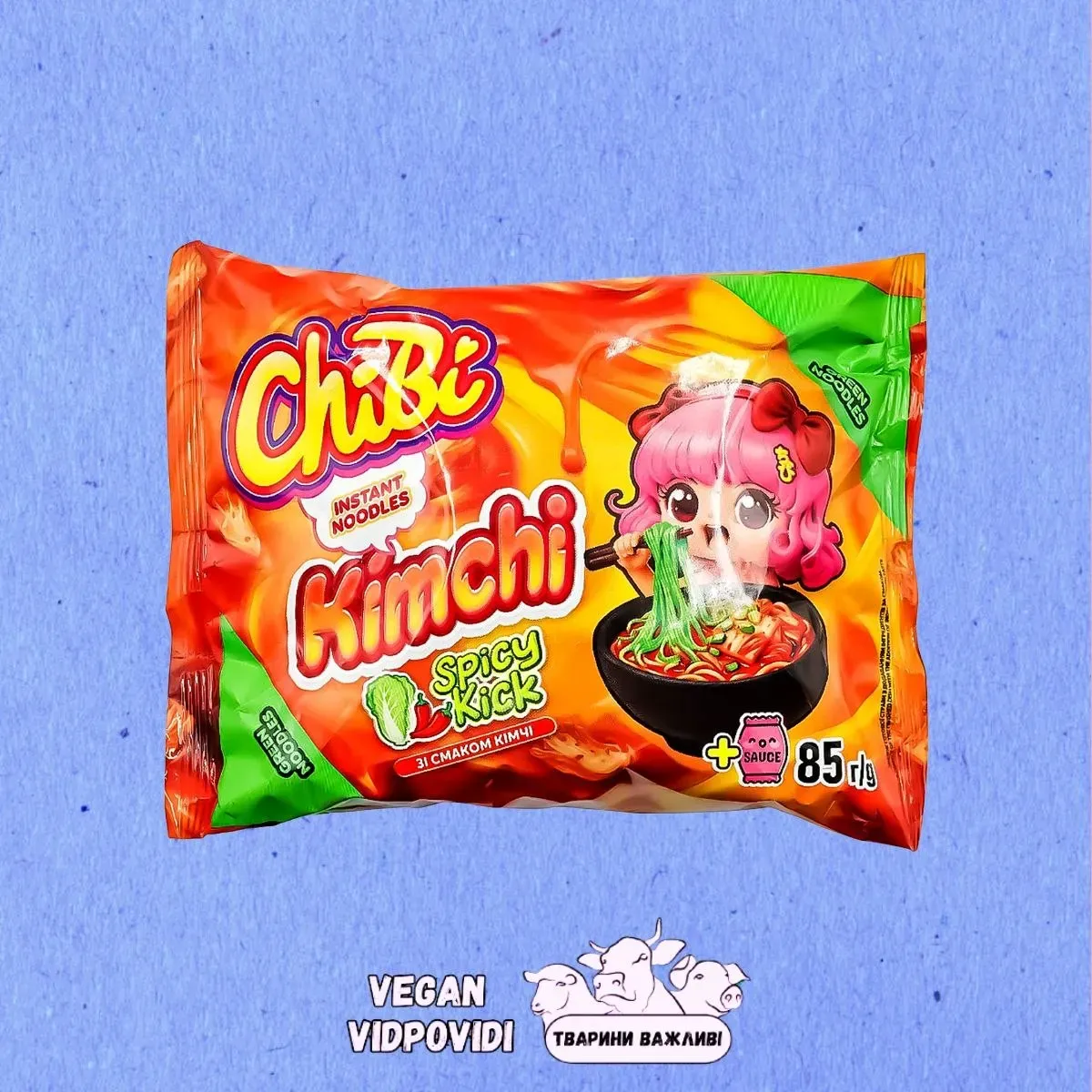 Вермішель швидкого приготування ChiBi зі смаком кімчі