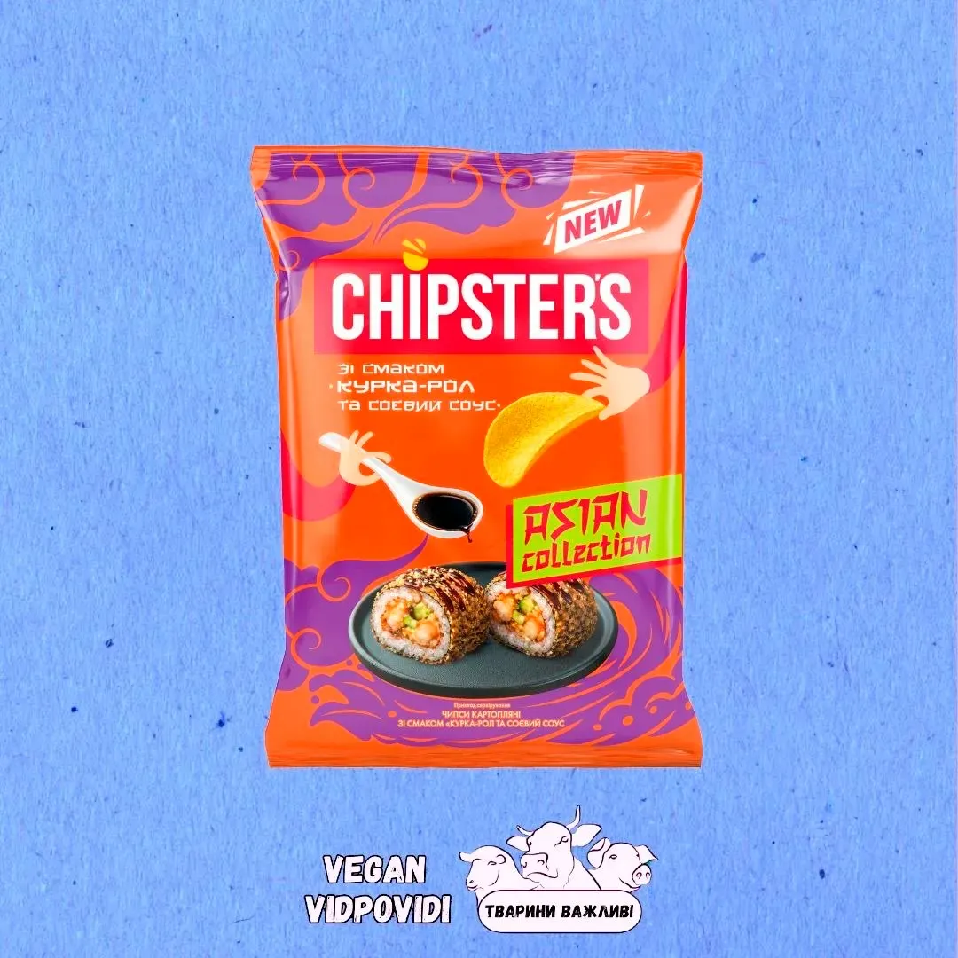 Чипси картопляні зі смаком «Курка-рол та соєвий соус» ТМ «CHIPSTER'S»