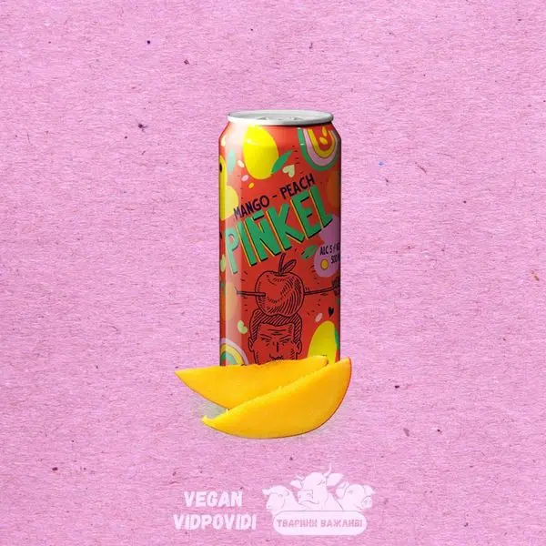 Напій зброджений Pinkel Mango-peach газований