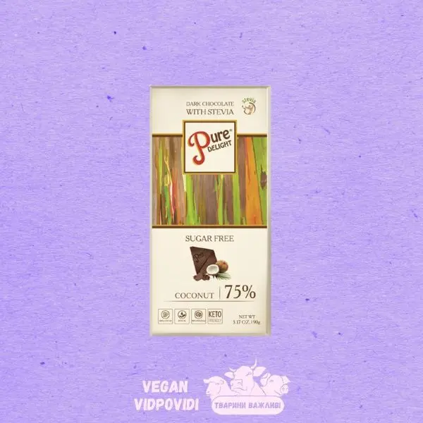Шоколад чорний «Pure Delight» з кокосом