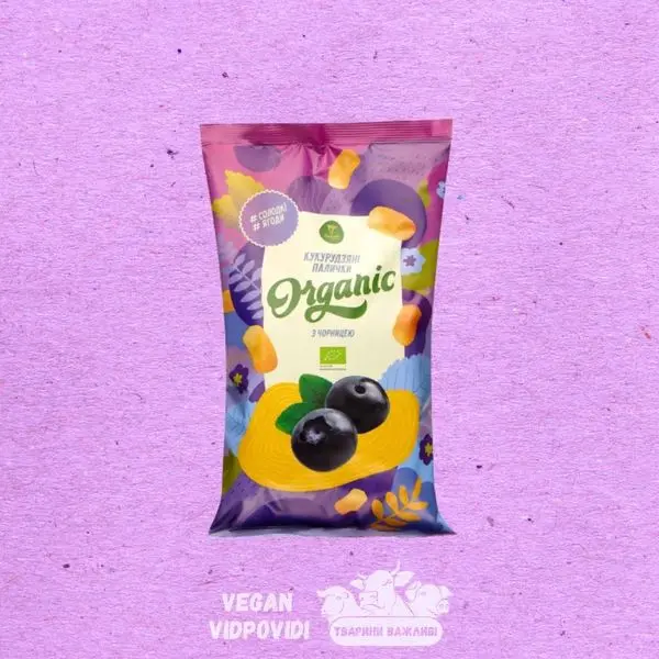Кукурудзяні палички ЧОРНИЦЯ Organic Екород