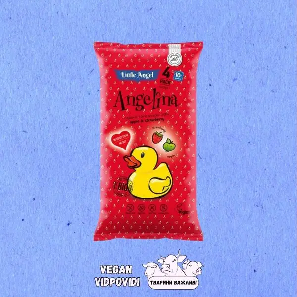 Снеки кукурудзяні Little Angel Angelina Полуниця Mclloyd's