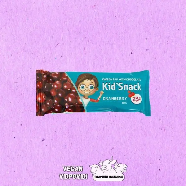 Батончик енергетичний журавлина Kid'Snack