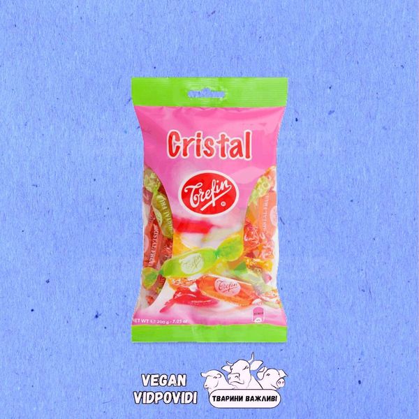 Цукерки/льодяники Trefin Cristal зі смаком фруктів