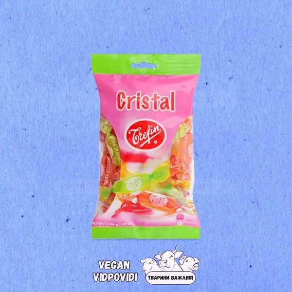 Цукерки/льодяники Trefin Cristal зі смаком фруктів