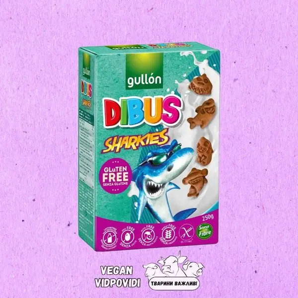 Печиво Gullon Dibus sharkies без глютену