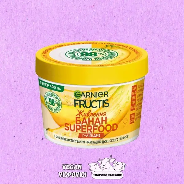 Маска для волосся Fructis Fructis SUPERFOOD Банан Живлення