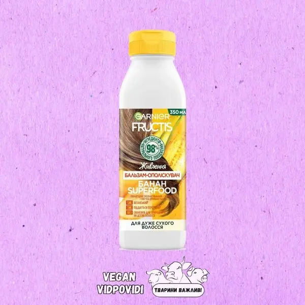 Бальзам для волосся Garnier Fructis SUPERFOOD Банан Живлення