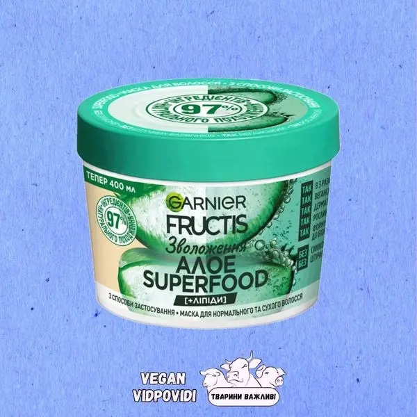 Маска для волосся Garnier Fructis SUPERFOOD Алое Зволоження