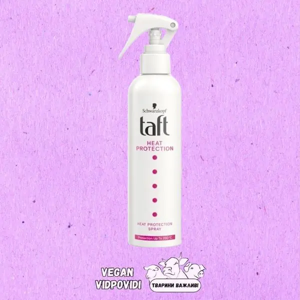 Термозахисний спрей для захисту волосся від високих температур Taft Heat Protection