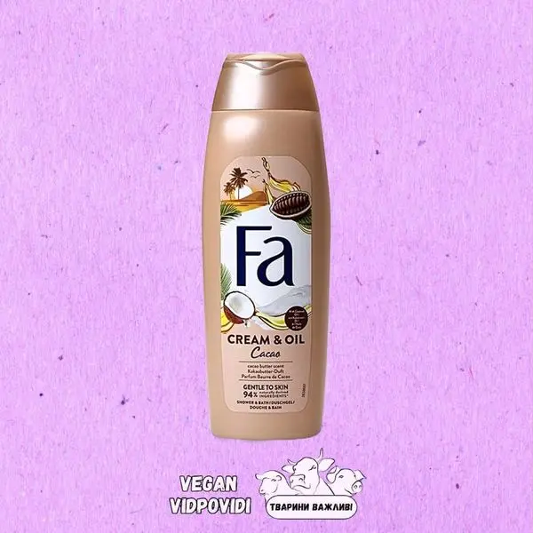 Крем-гель для душу Fa Сream & Oil з олією кокоса та ароматом какао