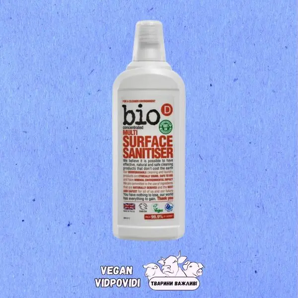 Засіб мийний екологічний Bio-D Multi Surface Sanitiser