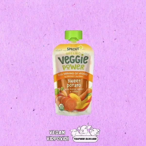 Sprout Organic Дитяче харчування біла квасоля із солодкої картоплі з корицею