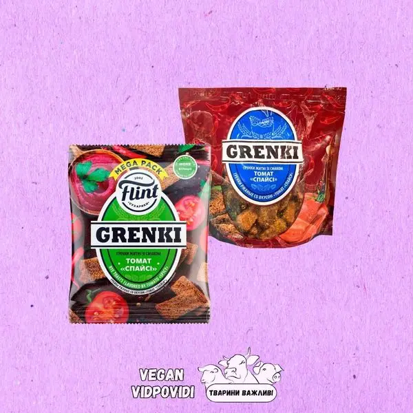 Сухарики/Грінки Flint Grenki житні зі смаком томат Спайсі