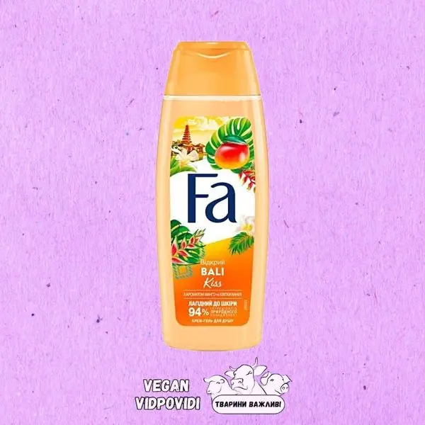Гель для душу Fa Bali Kiss Ритми Островів, аромат манго та квітки ванілі