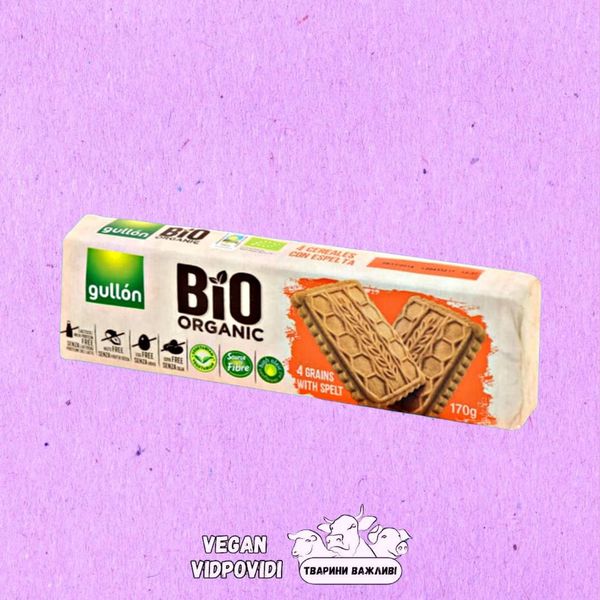 Печиво Gullon Bio Organic 4 злаки зі спельтою