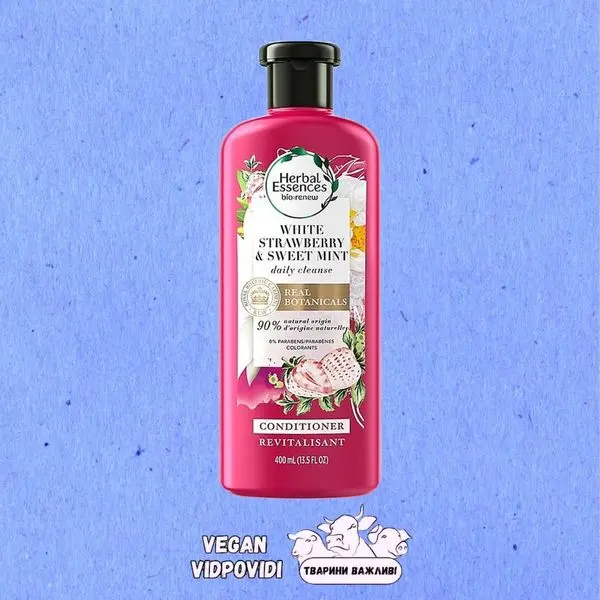 Бальзам-ополіскувач для волосся Herbal Essences Біла полуниця та солодка м'ята
