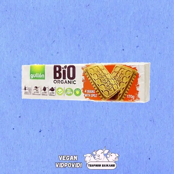 Печиво Gullon Bio Organic 4 злаки зі спельтою