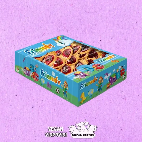 Печиво Delicia Friendy Желейна ягідка пісне