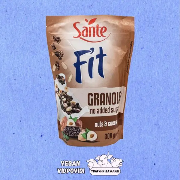 Сухі сніданки Fit sante какао та горіхи