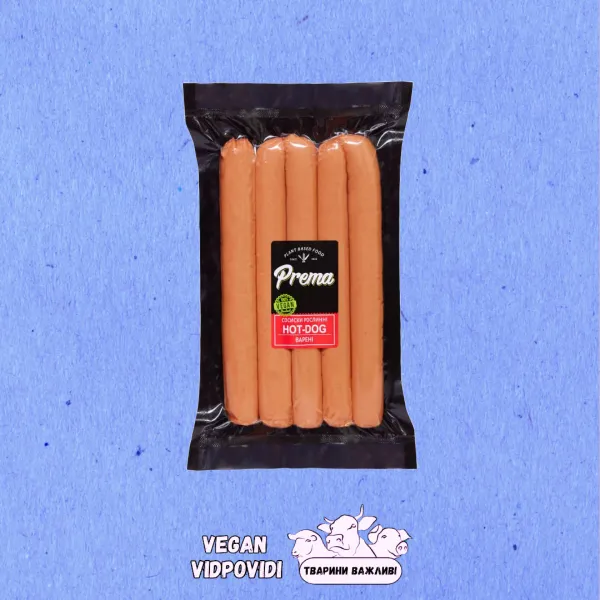Prema Веганські сосиски Hot-Dog рослинні, варені