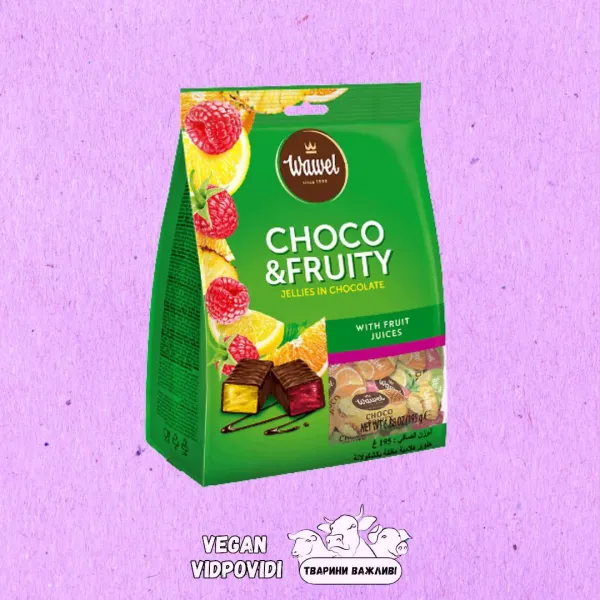 Цукерки Wawel Choco & fruity