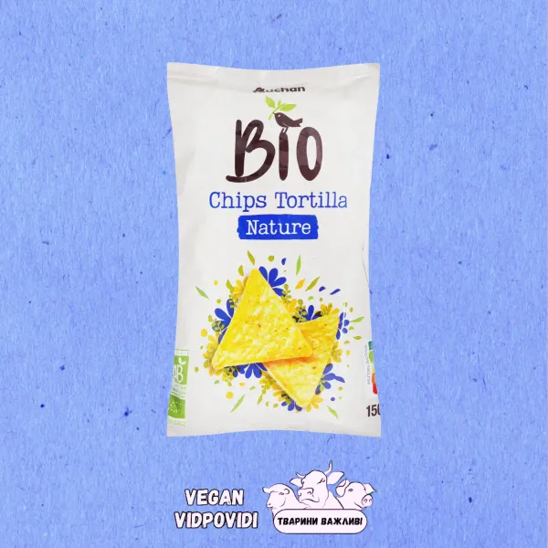 Чипси Auchan Біо кукурудзяні натуральні