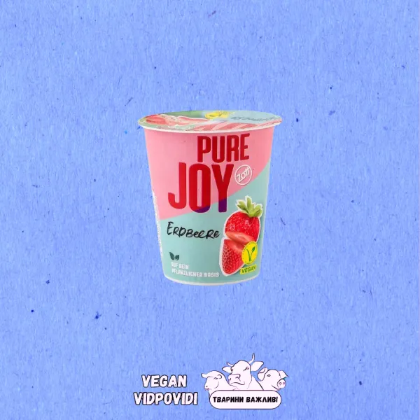 Йогурт Pure Joy кокосово-вівсяний зі смаком полуниці