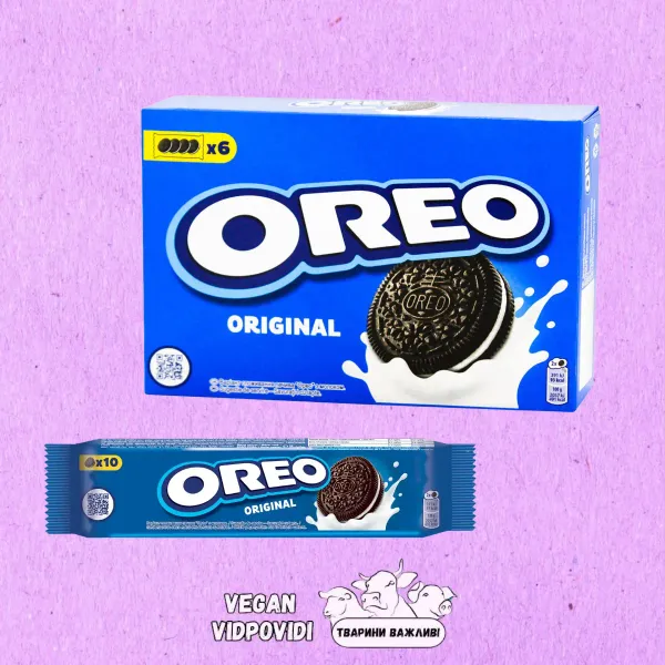 Печиво Oreo з какао та кремовою начинкою ванільного смаку