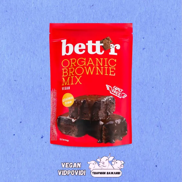 Суміш Bett'r (Better) для брауні органічна без глютену