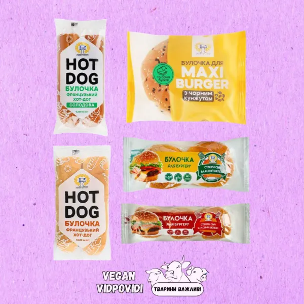 Булочки для французького хот-дога та булочки для бургерів Рома