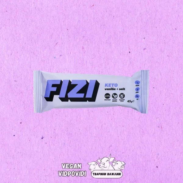 Батончик Fizi keto Vanilla + Salt